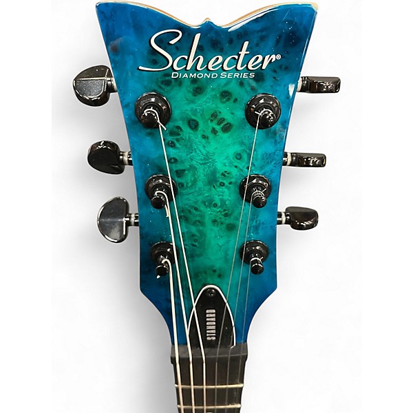 Used Schecter Guitar Research Solo II Standard Ocean Blue Burst Solid Body Electric Guitar