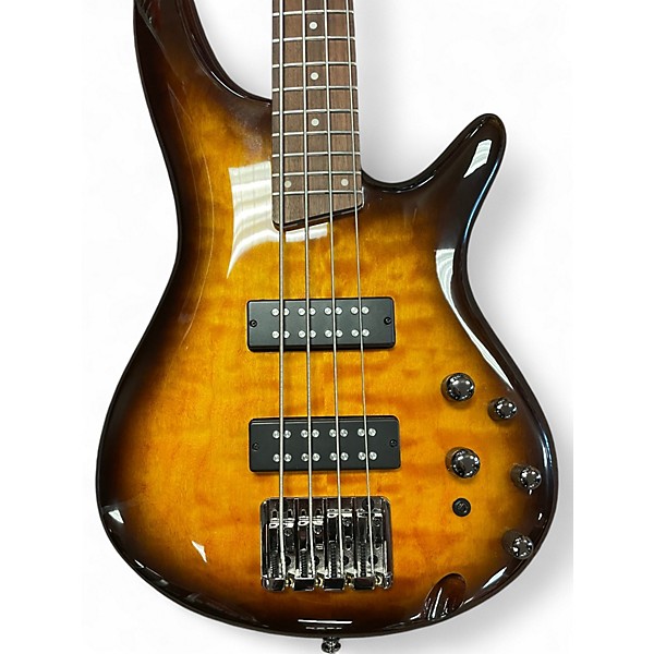 Used Ibanez SR400EQM Dragon Eye Burst Electric Bass Guitar