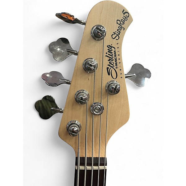 Used Sterling by Music Man sting ray 5 Candy Red Burst Electric Bass Guitar