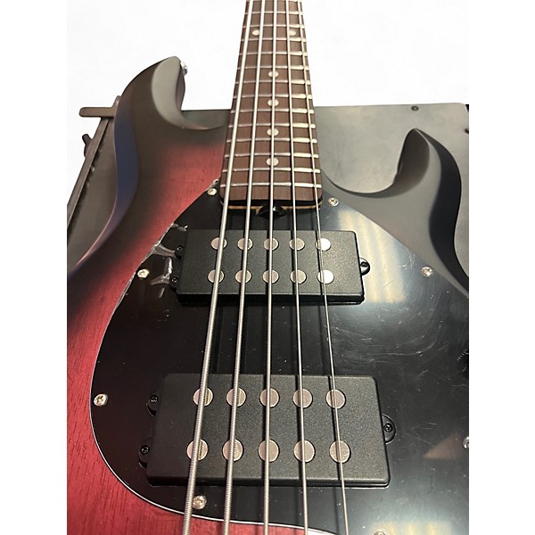 Used Sterling by Music Man sting ray 5 Candy Red Burst Electric Bass Guitar