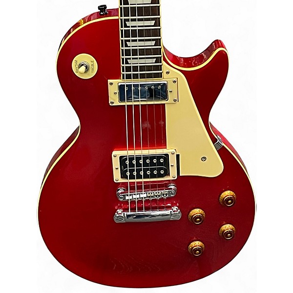 Used Epiphone Les Paul Deluxe Red Sparkle Solid Body Electric Guitar