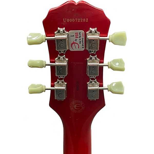 Used Epiphone Les Paul Deluxe Red Sparkle Solid Body Electric Guitar