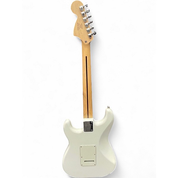 Used Squier Deluxe Hot Rails Stratocaster White Solid Body Electric Guitar