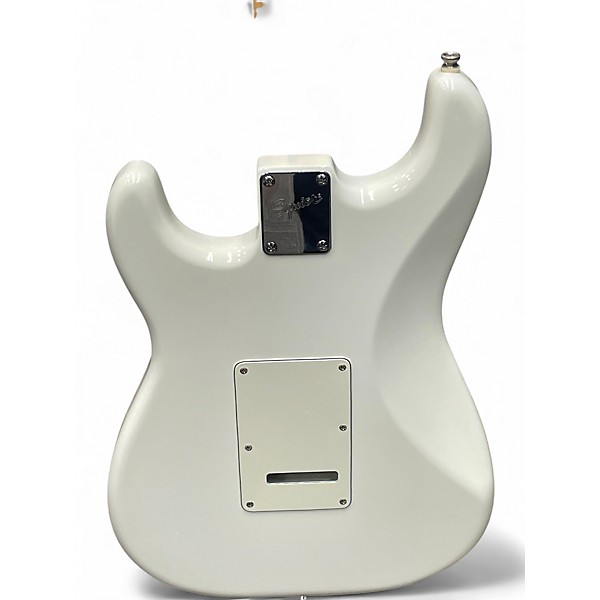 Used Squier Deluxe Hot Rails Stratocaster White Solid Body Electric Guitar