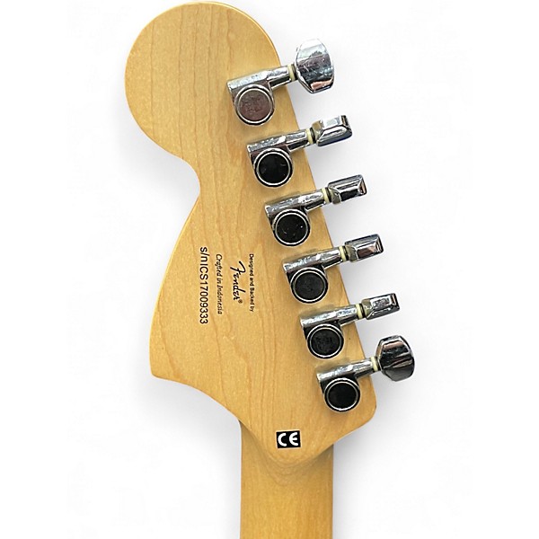 Used Squier Deluxe Hot Rails Stratocaster White Solid Body Electric Guitar