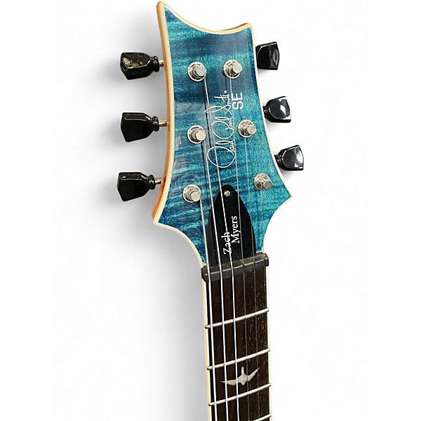 Used PRS Zach Myers Signature SE Trans Blue Solid Body Electric Guitar
