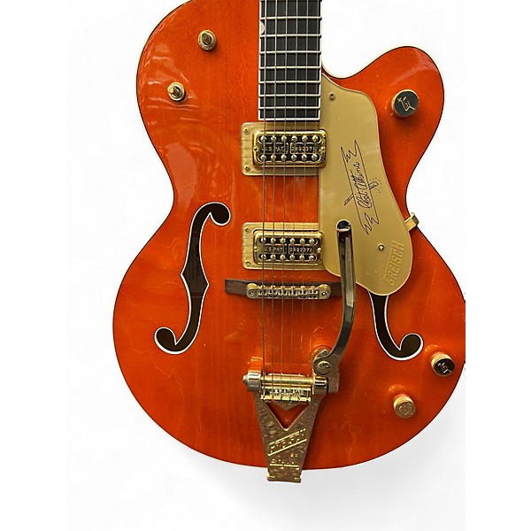 Used Gretsch Guitars G6120 Chet Atkins Signature Orange Hollow Body Electric Guitar