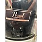Used Pearl 2 Piece carbon fiber toms Black Acoustic Drum Pack