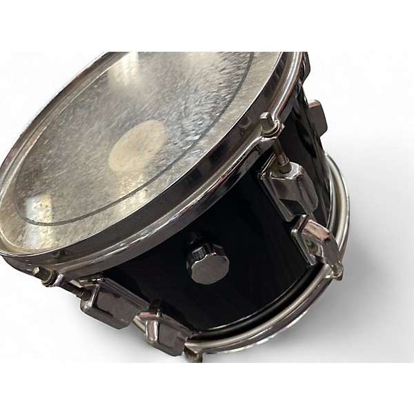 Used Pearl 2 Piece carbon fiber toms Black Acoustic Drum Pack