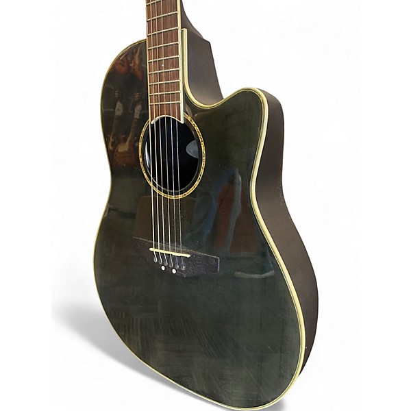 Used Ovation CC24 Celebrity Trans Black Acoustic Electric Guitar