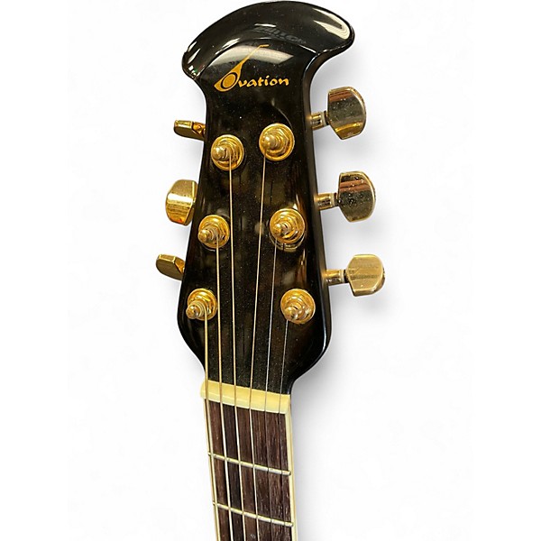 Used Ovation CC24 Celebrity Trans Black Acoustic Electric Guitar