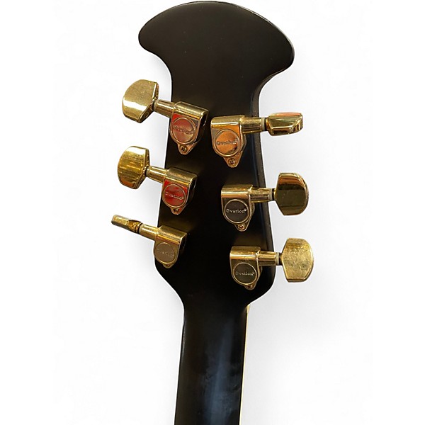 Used Ovation CC24 Celebrity Trans Black Acoustic Electric Guitar