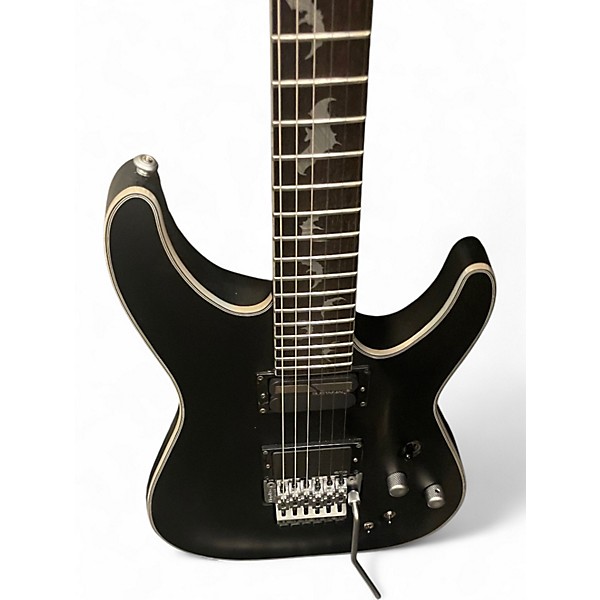 Used Schecter Guitar Research Damien Platinum Black Solid Body Electric Guitar