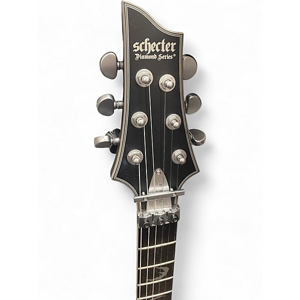 Used Schecter Guitar Research Damien Platinum Black Solid Body Electric Guitar