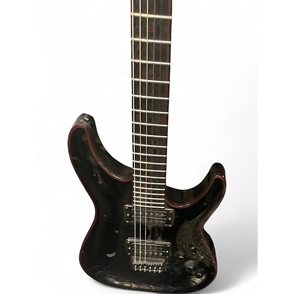 Used Schecter Guitar Research Blackjack C1 BLACK AND RED Solid Body Electric Guitar