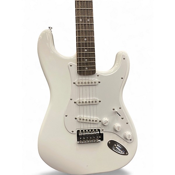 Used Squier stratocaster White Solid Body Electric Guitar