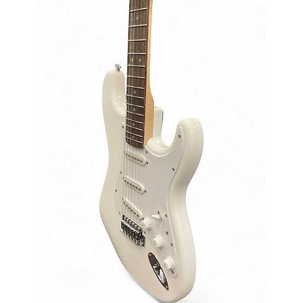 Used Squier stratocaster White Solid Body Electric Guitar