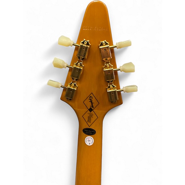 Used 2024 Epiphone 1958 Korina Flying V Vintage Natural Solid Body Electric Guitar