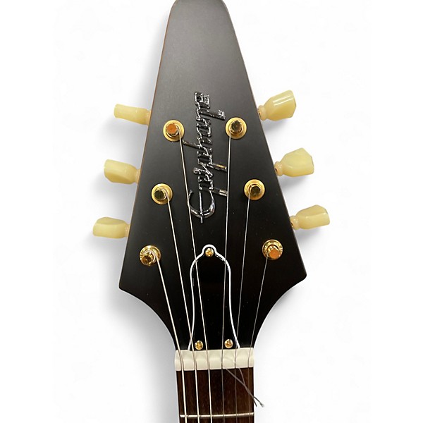 Used 2024 Epiphone 1958 Korina Flying V Vintage Natural Solid Body Electric Guitar