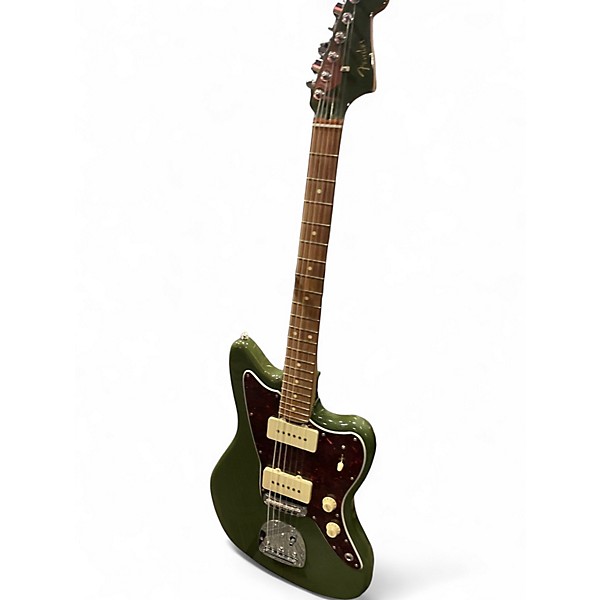 Used 2021 Fender Limited Edition Classic Player Jazzmaster Olive Green 2021 Olive Green Solid Body Electric Guitar