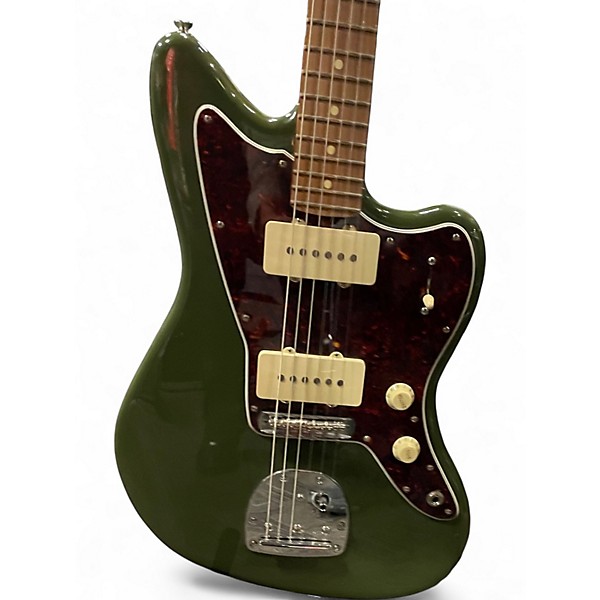 Used 2021 Fender Limited Edition Classic Player Jazzmaster Olive Green 2021 Olive Green Solid Body Electric Guitar