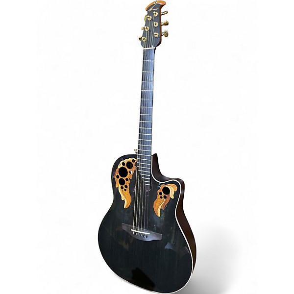 Used Ovation Adanas 1597 Black Acoustic Electric Guitar