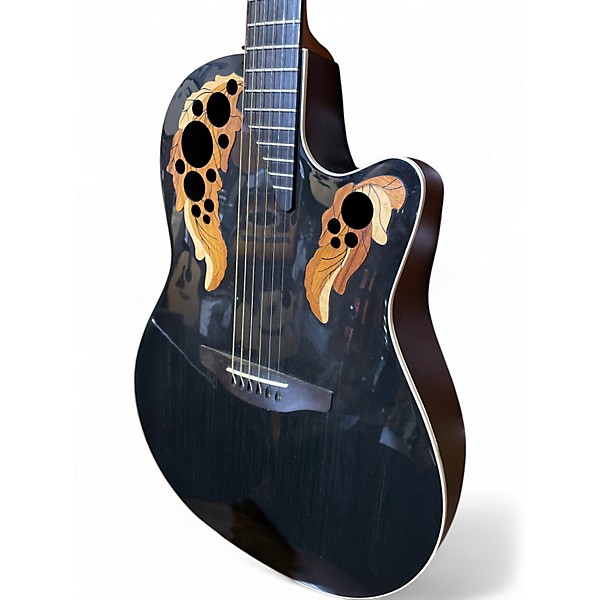 Used Ovation Adanas 1597 Black Acoustic Electric Guitar