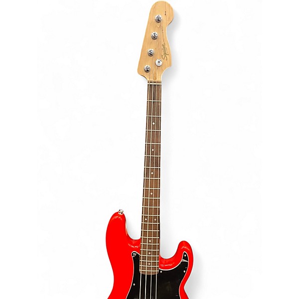 Used Squier Precision Bass Fiesta Red Electric Bass Guitar