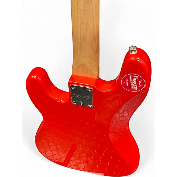 Used Squier Precision Bass Fiesta Red Electric Bass Guitar