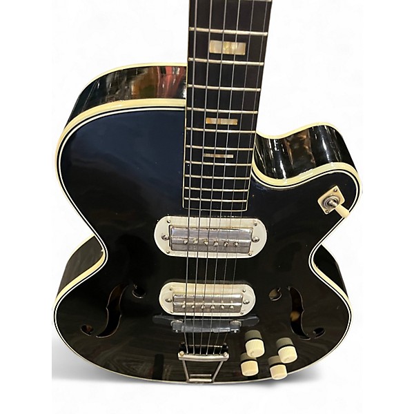 Vintage 1955 Silvertone Espanada  Black Hollow Body Electric Guitar