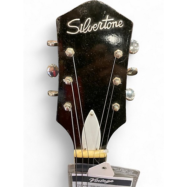 Vintage 1955 Silvertone Espanada  Black Hollow Body Electric Guitar