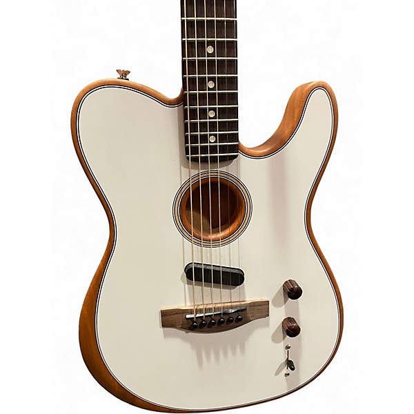 Used Fender Acoustasonic Player Telecaster ARTIC WHITE Acoustic Electric Guitar