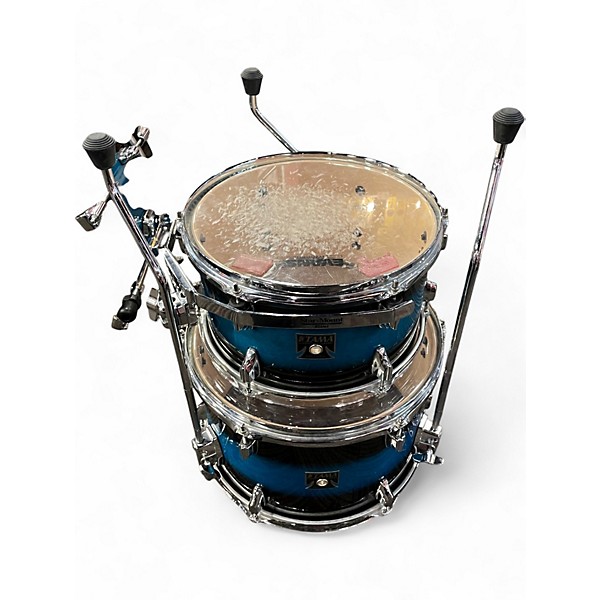 Used TAMA 3 Piece NEO-MOD MAPLE TURQUOISE TO BLACK Drum Kit