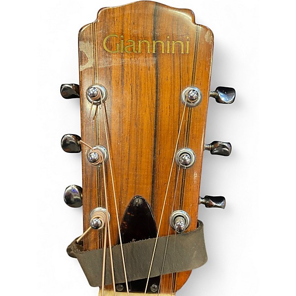 Vintage 1970s Giannini GS380 Natural Acoustic Guitar