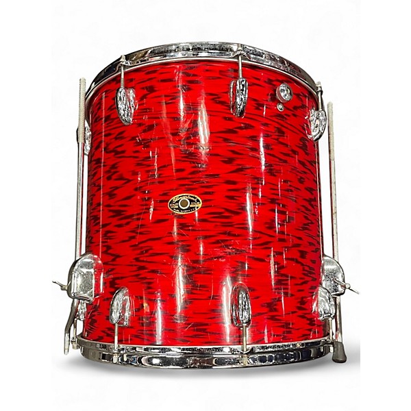 Vintage 1960s Slingerland 3 Piece SLINGERLAND RED TIGER Drum Kit