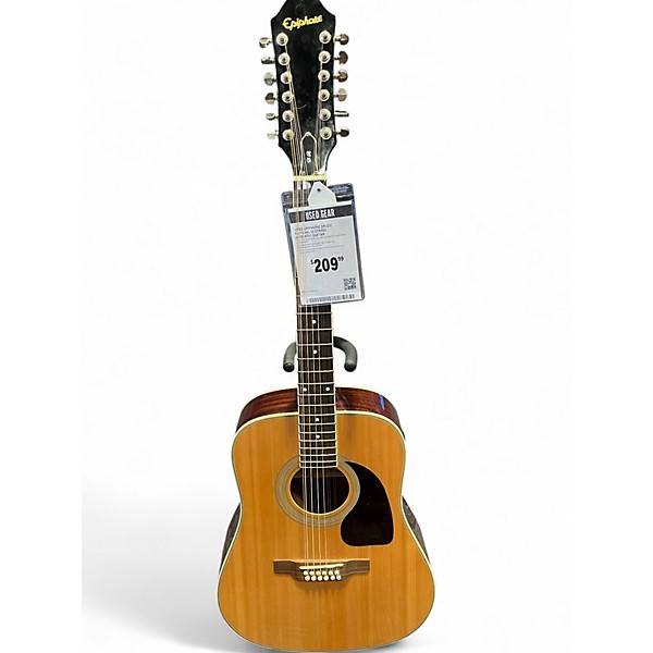 Used Epiphone DR-212 Natural 12 String Acoustic Guitar