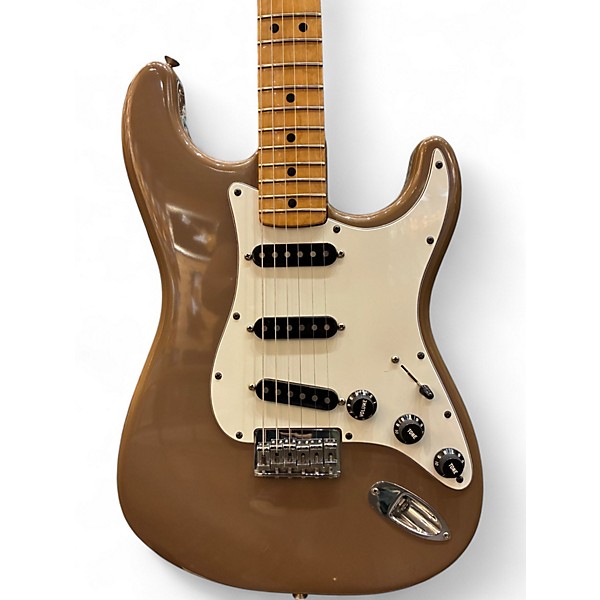 Vintage 1981 Fender Stratocaster International Color Series Hardtail Sahara Taupe Solid Body Electric Guitar