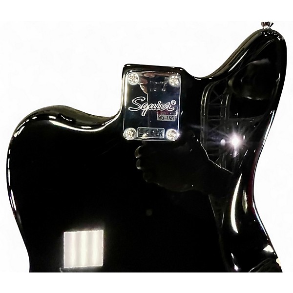 Used Squier JAGUAR BASS Black Electric Bass Guitar