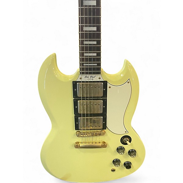 Used Epiphone G-400 LES PAUL CUSTOM SG Antique Ivory Solid Body Electric Guitar