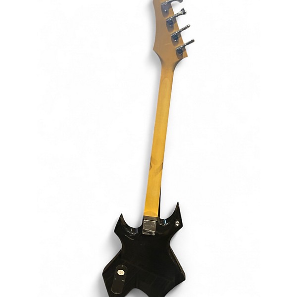 Used B.C. Rich Bronze Series Warlock Bass Black Electric Bass Guitar