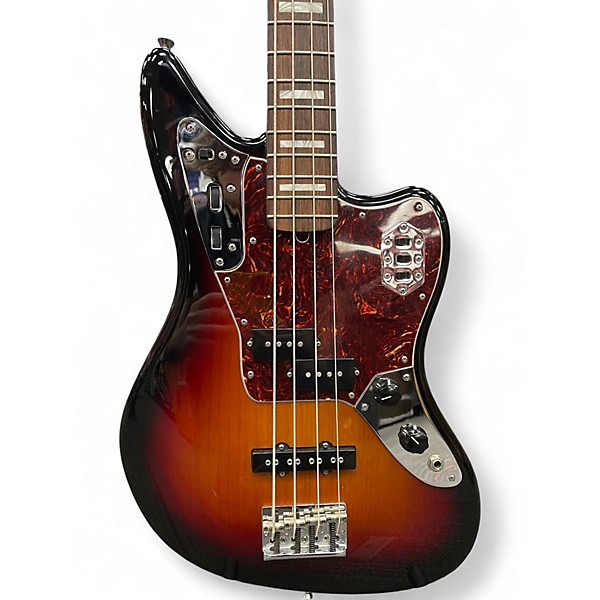 Used 2016 Fender American Standard Jaguar Bass 3 Color Sunburst Electric Bass Guitar