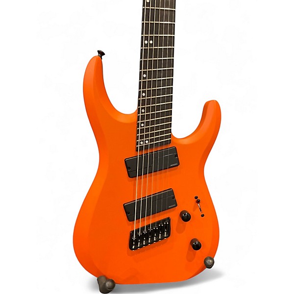 Used Jackson Pro Plus Dinky DK Modern HT7 MS 7-String SATIN ORANGE CRUSH Solid Body Electric Guitar