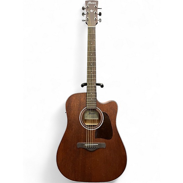 Used Ibanez AW54CE Open Pore Natural Acoustic Electric Guitar