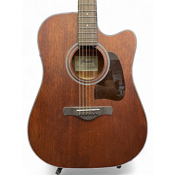 Used Ibanez AW54CE Open Pore Natural Acoustic Electric Guitar