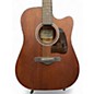 Used Ibanez AW54CE Open Pore Natural Acoustic Electric Guitar