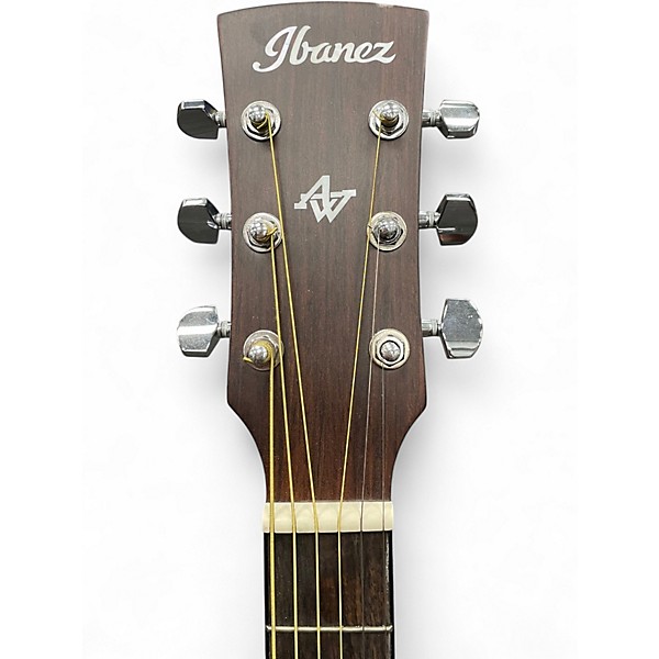 Used Ibanez AW54CE Open Pore Natural Acoustic Electric Guitar