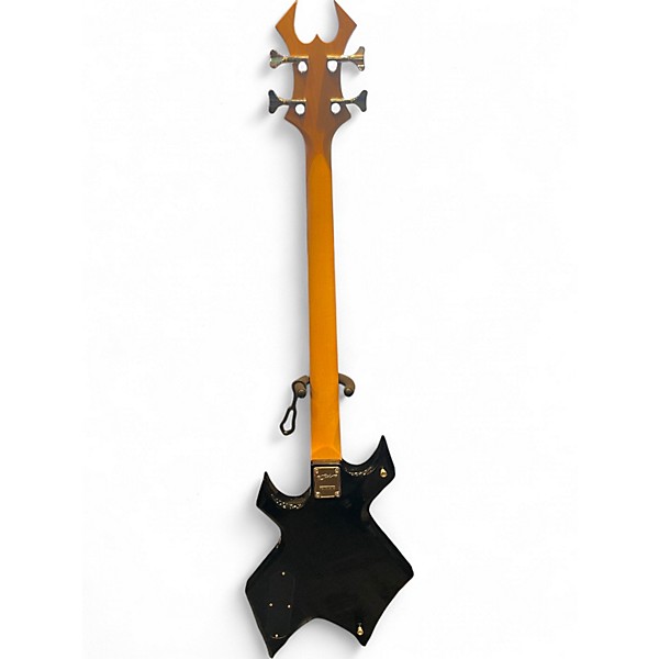 Used B.C. Rich PLATINUM SERIES WARLOCK  Black Electric Bass Guitar