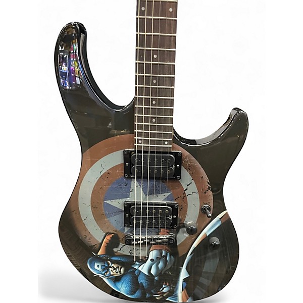 Used Peavey Rockmaster Marvel Captain America BLACK  Solid Body Electric Guitar