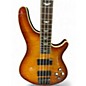 Used Schecter Guitar Research Omen Extreme 4 String Trans Amber Electric Bass Guitar