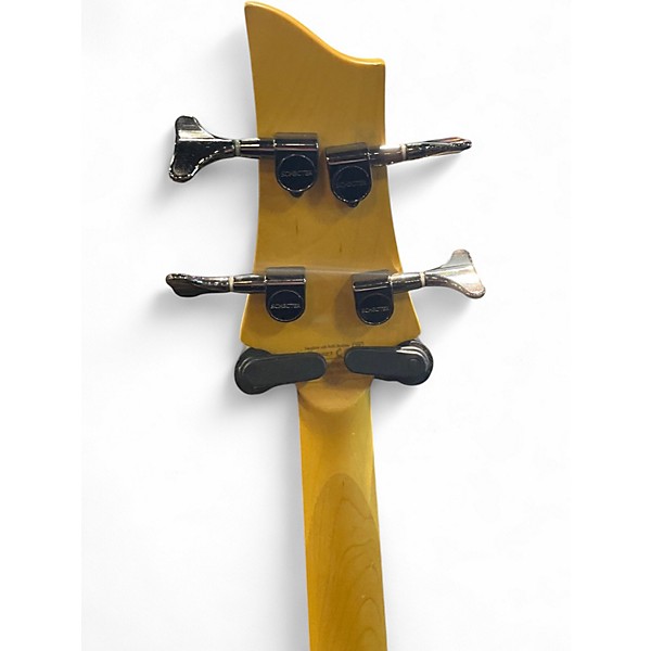 Used Schecter Guitar Research Omen Extreme 4 String Trans Amber Electric Bass Guitar